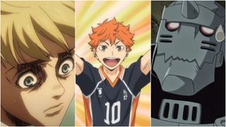 Attack on Titan, Haikyu, and Fullmetal Alchemist Brotherhood