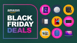 A selection of products next to text reading Amazon Black Friday deals