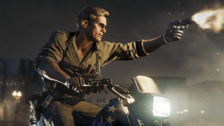 Adler on a motorcycle in a screenshot from Call of Duty Black Ops 6