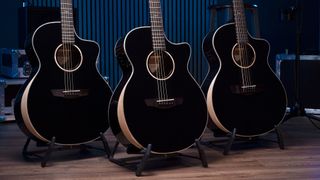 Faith Eclipse Series 2024: the new cutaway acoustic-electric guitars have a figured maple ergonomic forearm contour and Fishman’s revolutionary INK BODY preamp.