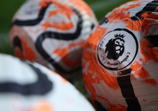 Detailed view of the Premier League 2 match ball ahead of during the Bristol Street Motors Trophy match between Stevenage and Crystal Palace U21 at The Lamex Stadium on November 14, 2023 in Stevenage, England.