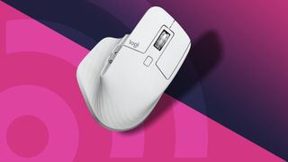 A LogiTech MX Master S3, the best mouse, against a techradar background