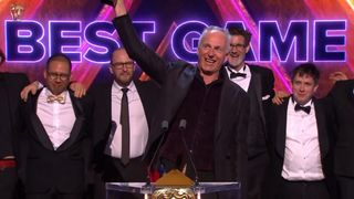 Swen Vincke accepts the Best Game award for Baldur&#039;s Gate 3 at the 2024 BAFTA Game Awards