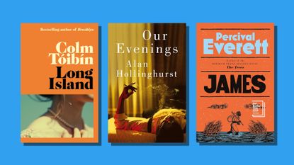 Book covers of Long Island, Our Evenings, and James