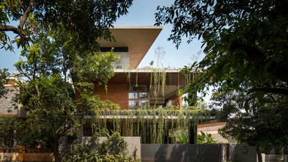 House of Greens in Bengaluru, exterior among foliage - one of our top houses of 2024