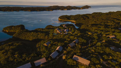 Aerial shot of Amanemu resort on Ago Bay, Japan