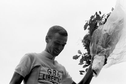 Rik Van Looy on the podium at the 1963 Tour de France