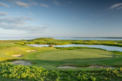 The 7th green at Galway Bay Golf Club