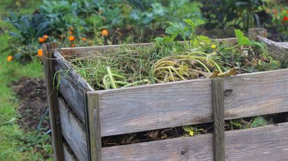 Full wooden garden compost