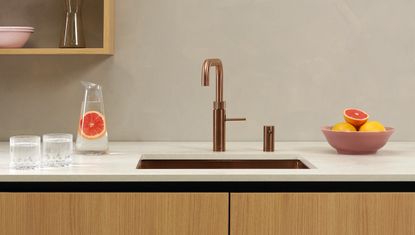 quooker tap in rose gold 