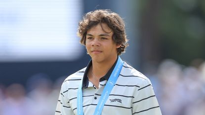 Charlie Woods looks on during the 2024 US Open at Pinehurst No.2