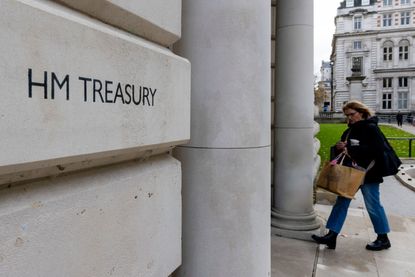 The HM Treasury building, Westminster, London