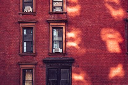 A brick building