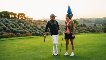 A golfing couple