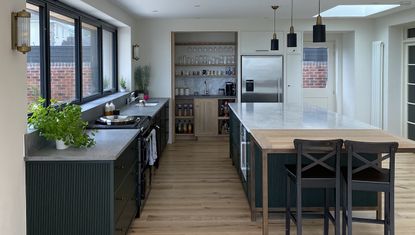 bespoke kitchen with wood floors