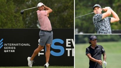 Peter Uihlein, Charl Schwartzel and Anthony Kim hit golf shots