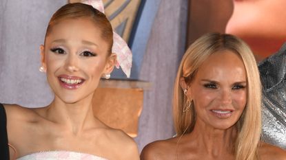 Ariana Grande and Kristin Chenoweth arrives at the Los Angeles Premiere Of Universal Pictures &quot;Wicked&quot; at Dorothy Chandler Pavilion on November 09, 2024 in Los Angeles, California. 