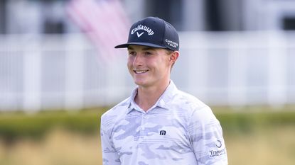 Blades Brown smiles at the 2024 US Junior Amateur Championship