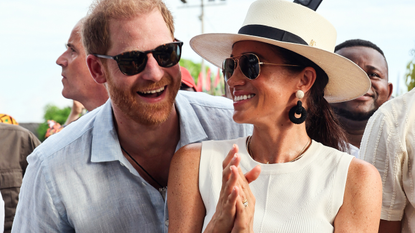 Prince Harry, Duke of Sussex and Meghan, Duchess of Sussex at San Basilio de Palenque during The Duke and Duchess of Sussex Colombia Visit on August 17, 2024 in Cartagena, Colombia.