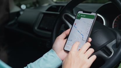 Google Maps in a car