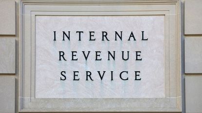 picture of the IRS Internal Revenue Service sign