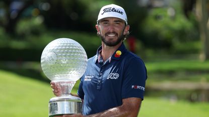 Max Homa with the Nedbank Golf Challenge trophy