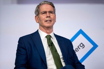 Scott Bessent, founder and chief executive officer of Key Square Group LP, at an interview during the Republican National Convention in Milwaukee, Wisconsin, US, on Tuesday, July 16, 2024