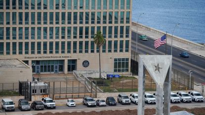 The American embassy in Havana, Cuba