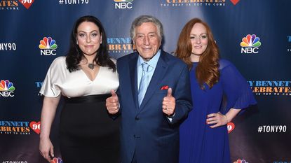 Johanna Bennett, Tony Bennett and Antonia Bennett at an event in 2016.