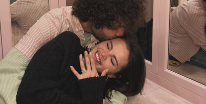 selena gomez gets engaged to benny blanco with a massive marquise ring