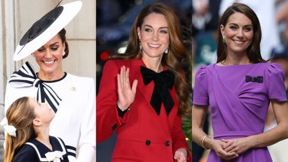 Kate Middleton has incorporated bows into several of her outfits in 2024. 