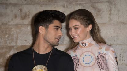 Gigi Hadid and Zayn Malik attend Paris Fashion Week in 2017