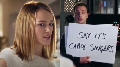 Keira Knightley in Love Actually&#039;s famous &quot;cue card&quot; scene. 