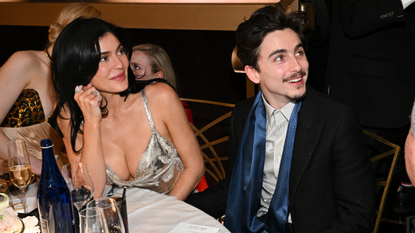 Timothee Chalamet and Kylie Jenner at the 2025 Golden Globes