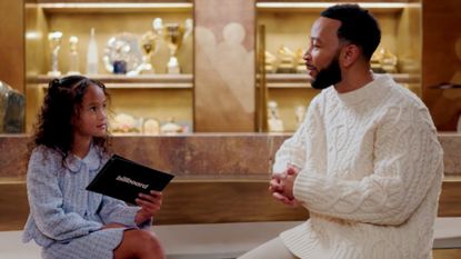 John Legend&#039;s 8-year-old daughter, Luna, interviews him for Billboard.