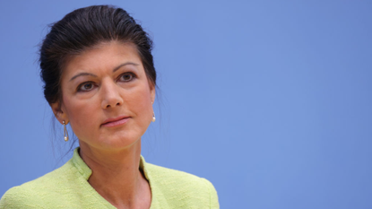 Sahra Wagenknecht at a media conference in September