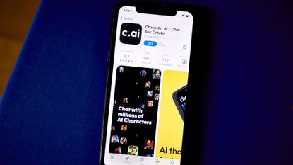 The Character.AI application for download in the Apple App Store