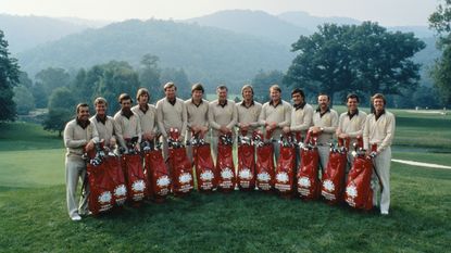 The European Ryder Cup team at The Greenbrier in 1979