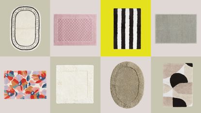 a selection of bath mats