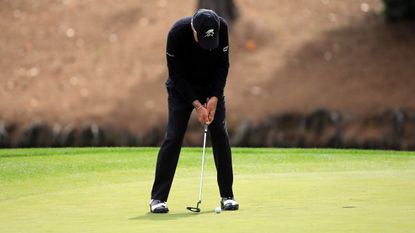 Gary Player playing in the Masters Par-3 Tournament