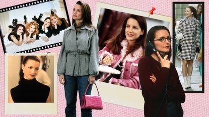 outfits collage of Charlotte York (Kristin Davis) from Sex and the City 