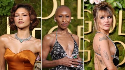 Celebrities attending the Golden Globes 2025.