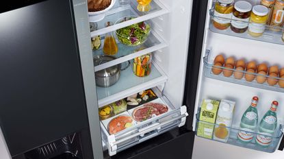 Hitachi black vacuum fridge