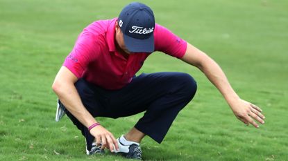 Justin Thomas during the final round of the 2017 PGA Championship at Quail Hollow