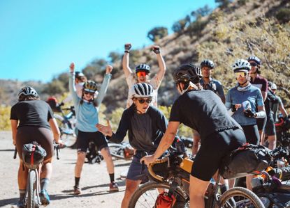 Riders on a Komoot women&#039;s rally