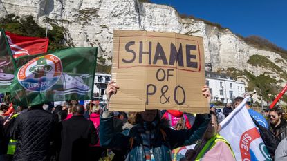 An RMT union protest in Dover