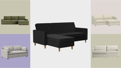 grid of 5 storage sofas