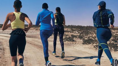 Four women running in Sweaty Betty kit