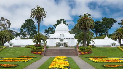 A large white building in the Conservatory of Flowers, San Francisco