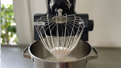 Bosch Serie 8 Stand Mixer whisk having whipped cream